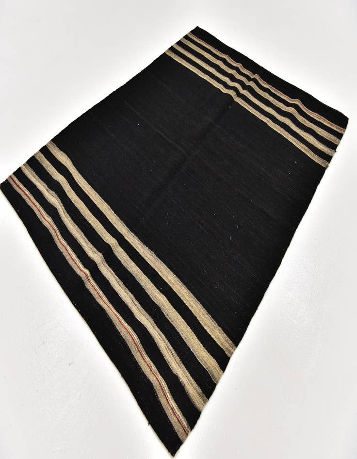 Detail image of  4' 4 x 5' 9  Hand Woven Kilim Modern Wool Rug