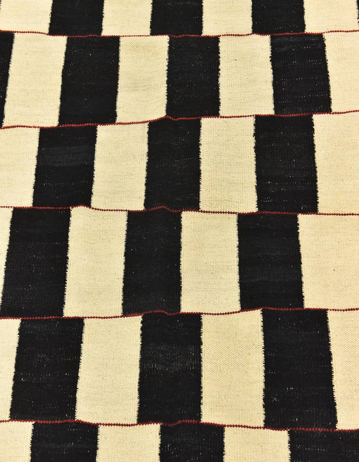 Detail image of  4' 4 x 6'  Hand Woven Kilim Modern Wool Rug