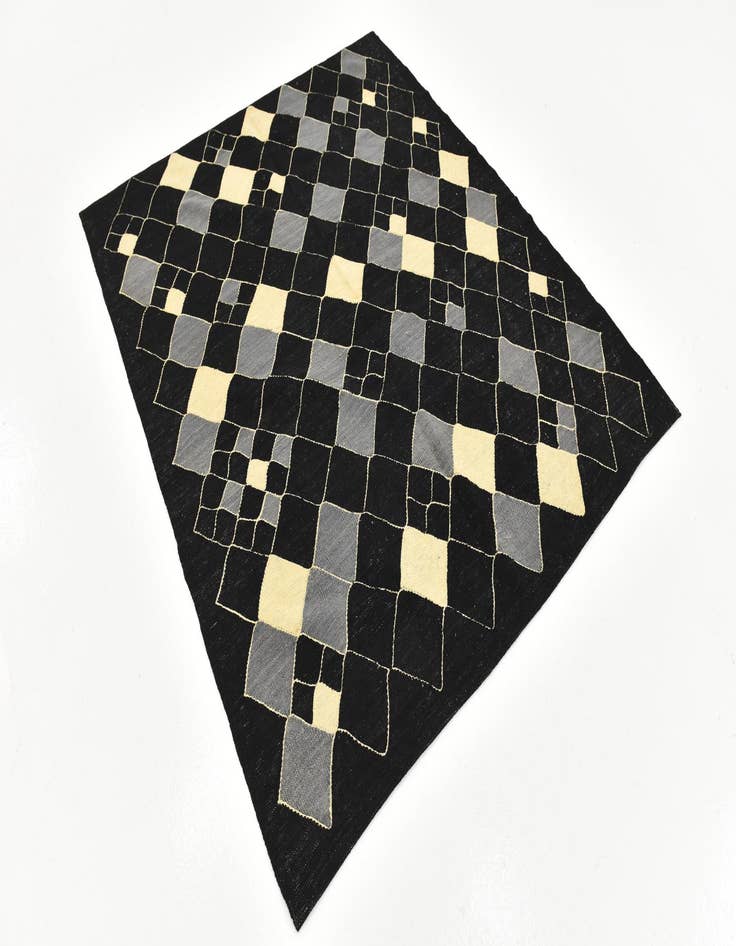 Detail image of  5' 4 x 6' 4  Hand Woven Kilim Modern Wool Rug