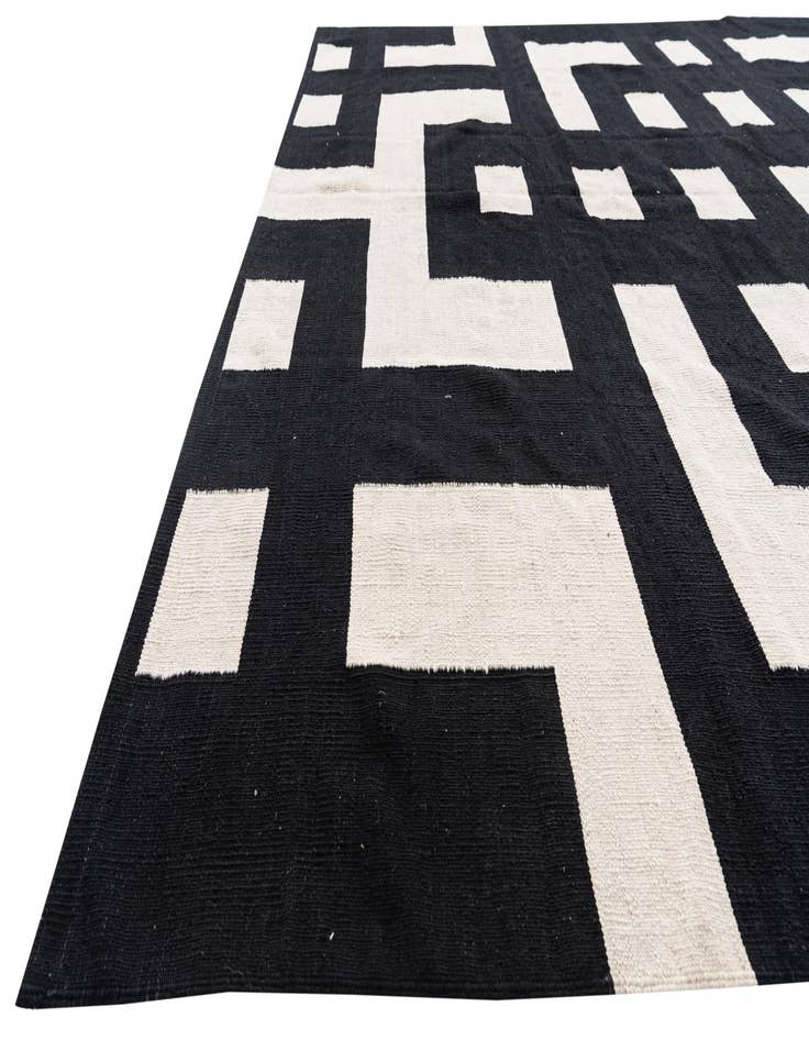 Detail image of  8' 2 x 9' 6  Hand Woven Kilim Modern Wool Rug