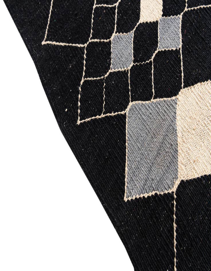 Detail image of  4' 10 x 6' 7  Hand Woven Kilim Modern Wool Rug