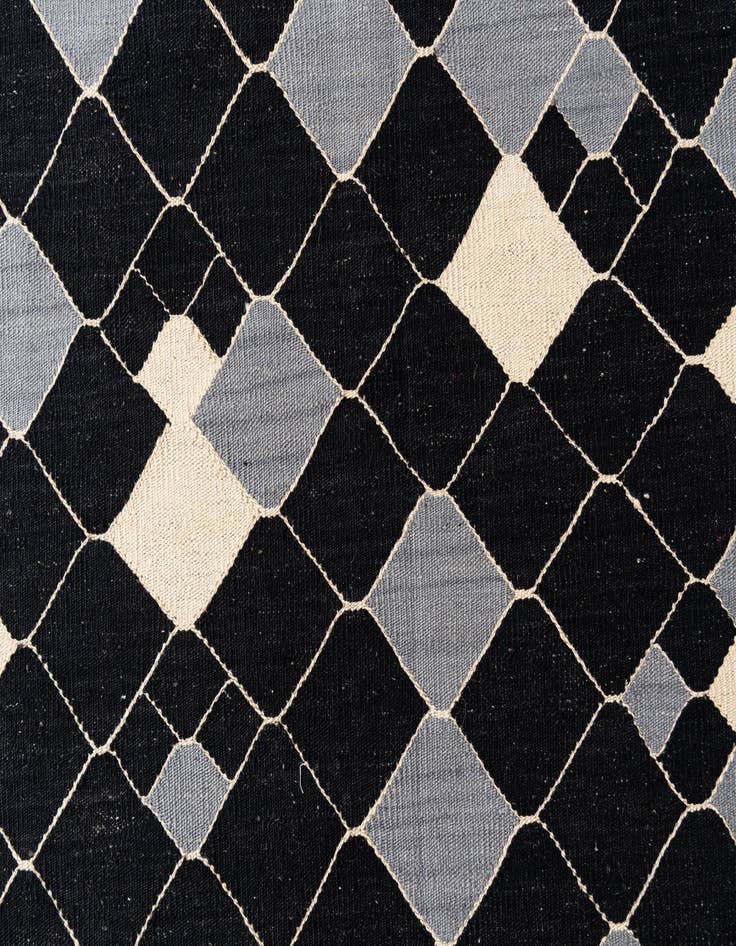 Detail image of  4' 10 x 6' 7  Hand Woven Kilim Modern Wool Rug