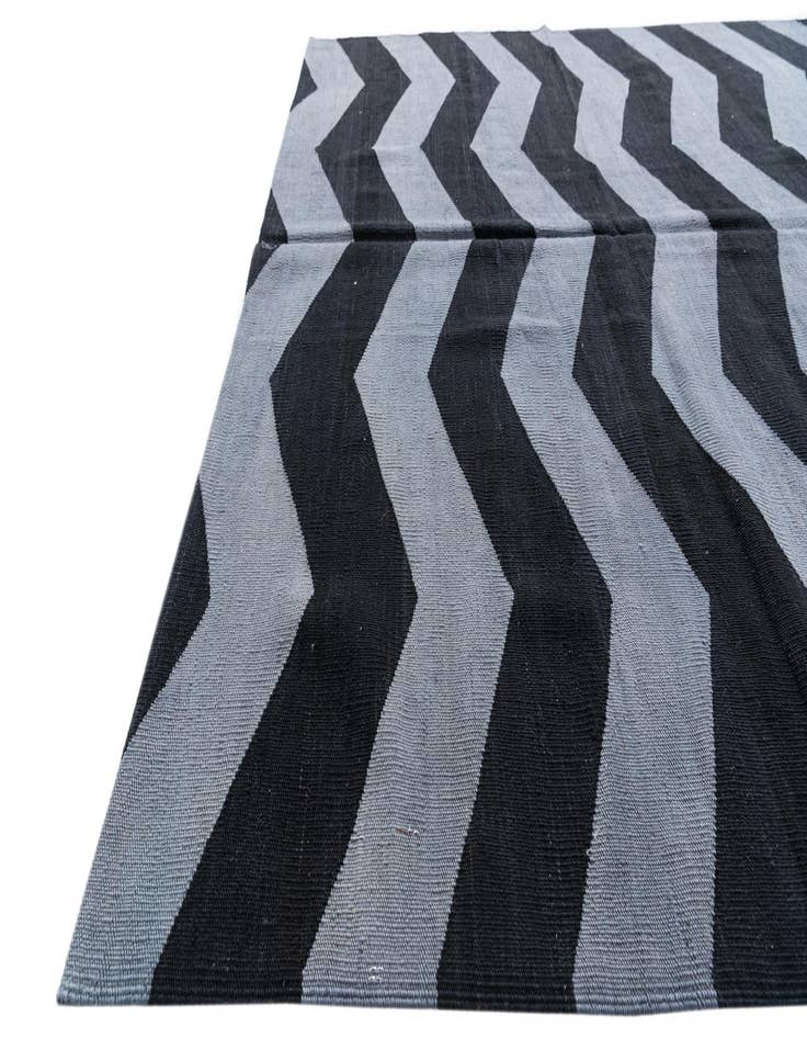 Detail image of  6' x 7' 7  Hand Woven Kilim Modern Wool Rug