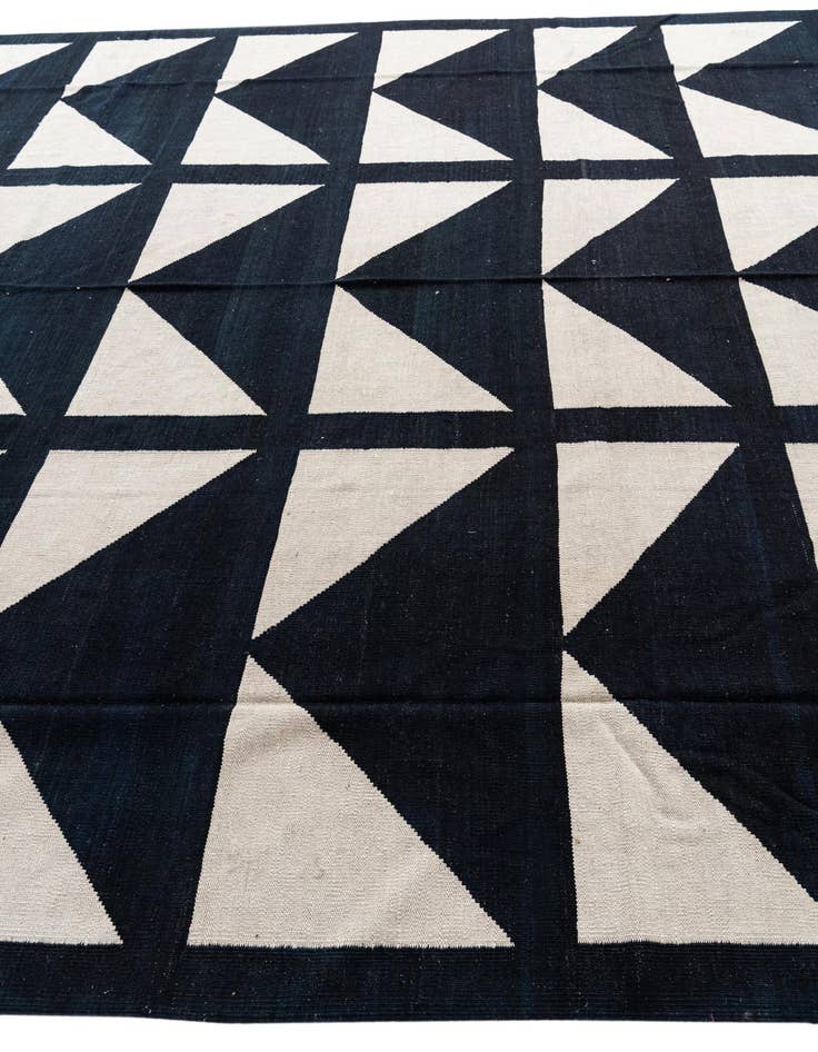 Detail image of  10' 1 x 13'  Hand Woven Kilim Modern Wool Rug