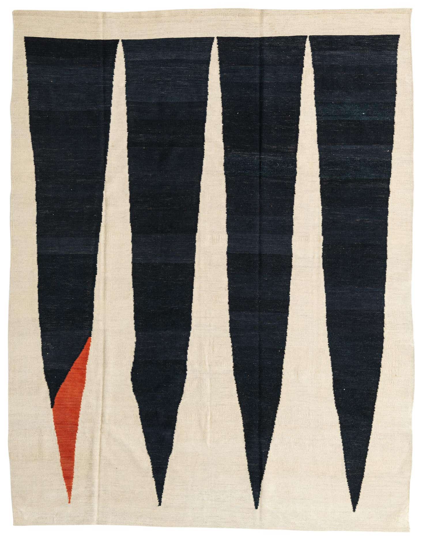 Primary image  7' x 9' 6  Hand Woven Kilim Modern Wool Rug