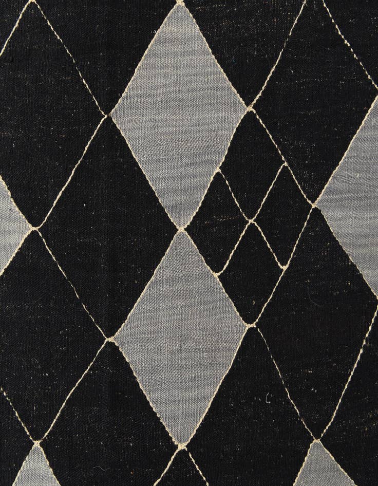 Detail image of  8' 2 x 10'  Hand Woven Kilim Modern Wool Rug