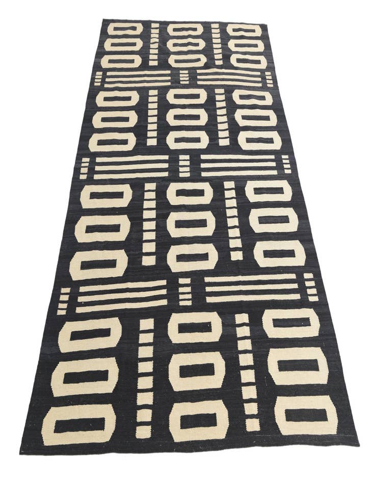 Detail image of  6' 6 x 9' 8  Hand Woven Kilim Modern Wool Rug