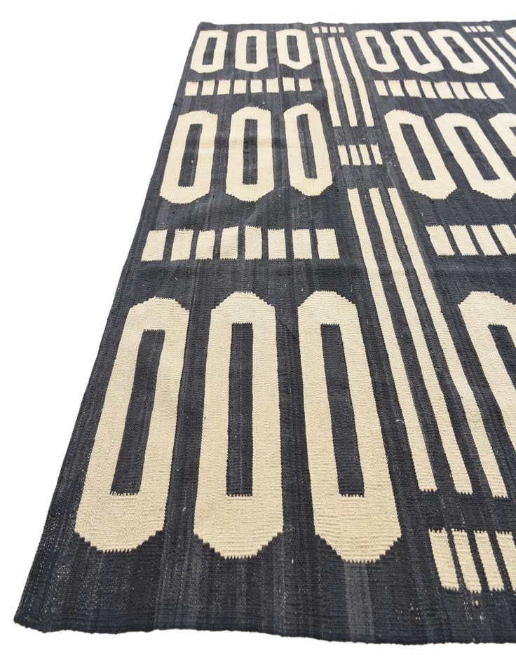 Detail image of  6' 6 x 9' 8  Hand Woven Kilim Modern Wool Rug
