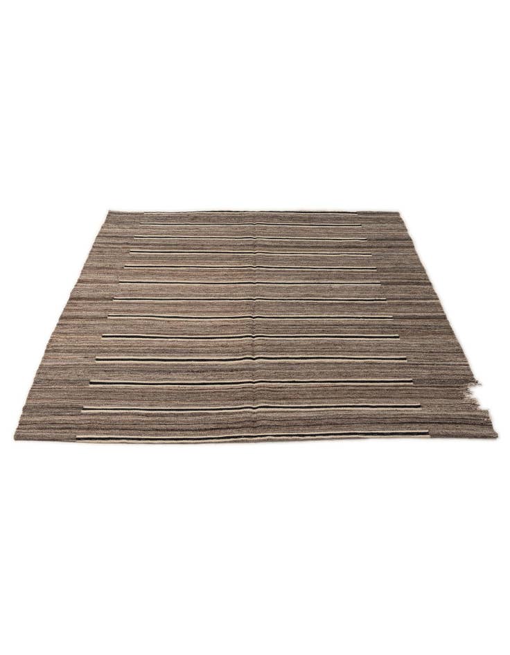 Detail image of  5' 6 x 6' 3  Hand Woven Kilim Modern Wool Rug