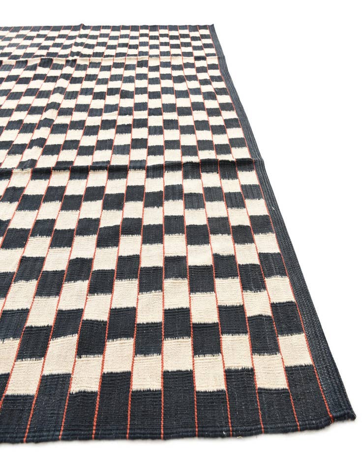 Detail image of  6' 8 x 9' 6  Hand Woven Kilim Modern Wool Rug