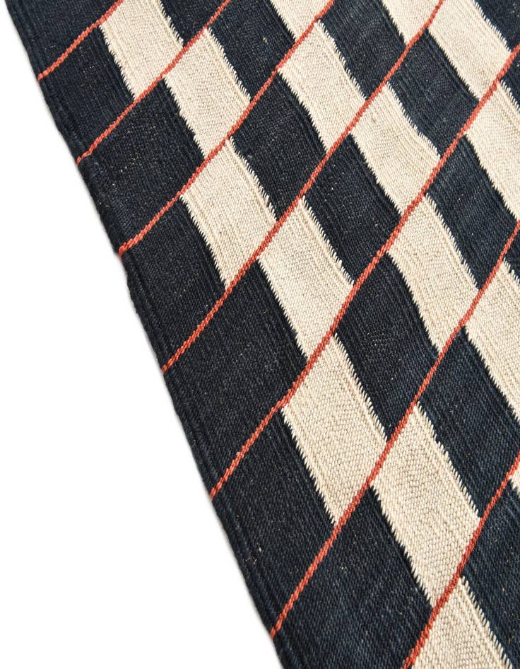 Detail image of  6' 8 x 9' 6  Hand Woven Kilim Modern Wool Rug