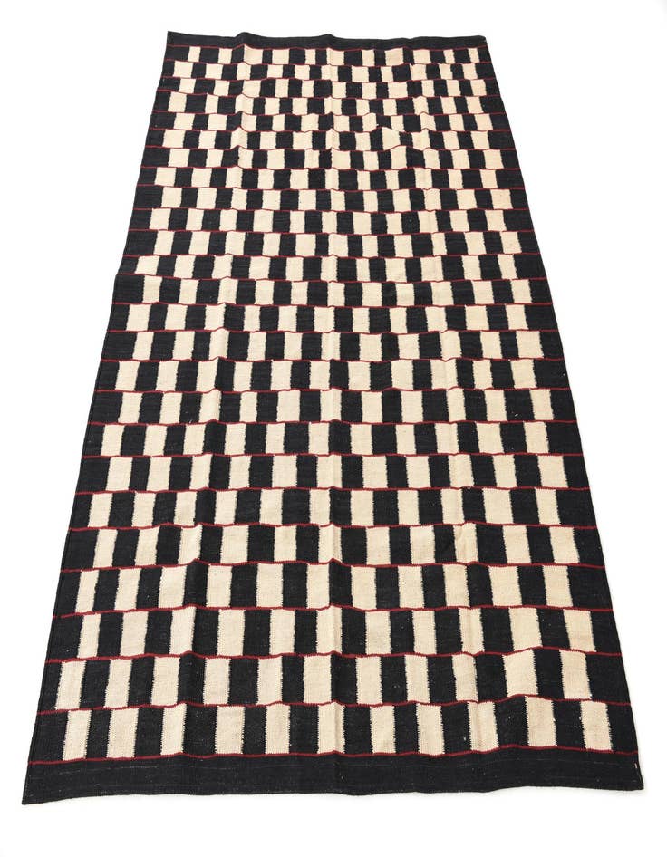 Detail image of  5' x 6' 2  Hand Woven Kilim Modern Wool Rug