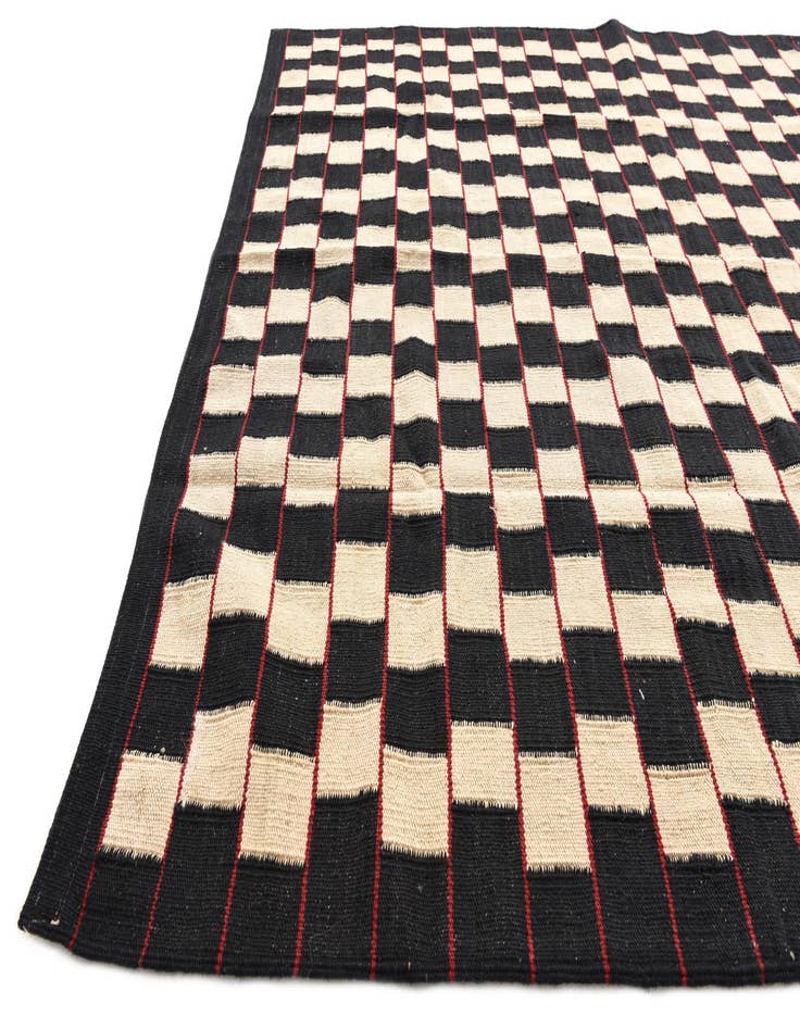 Detail image of  5' x 6' 2  Hand Woven Kilim Modern Wool Rug