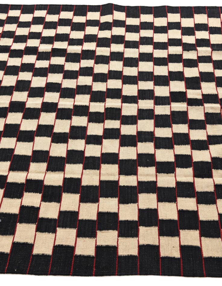 Detail image of  5' x 6' 2  Hand Woven Kilim Modern Wool Rug