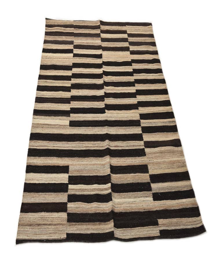 Detail image of  4' 3 x 5' 10  Hand Woven Kilim Modern Wool Rug