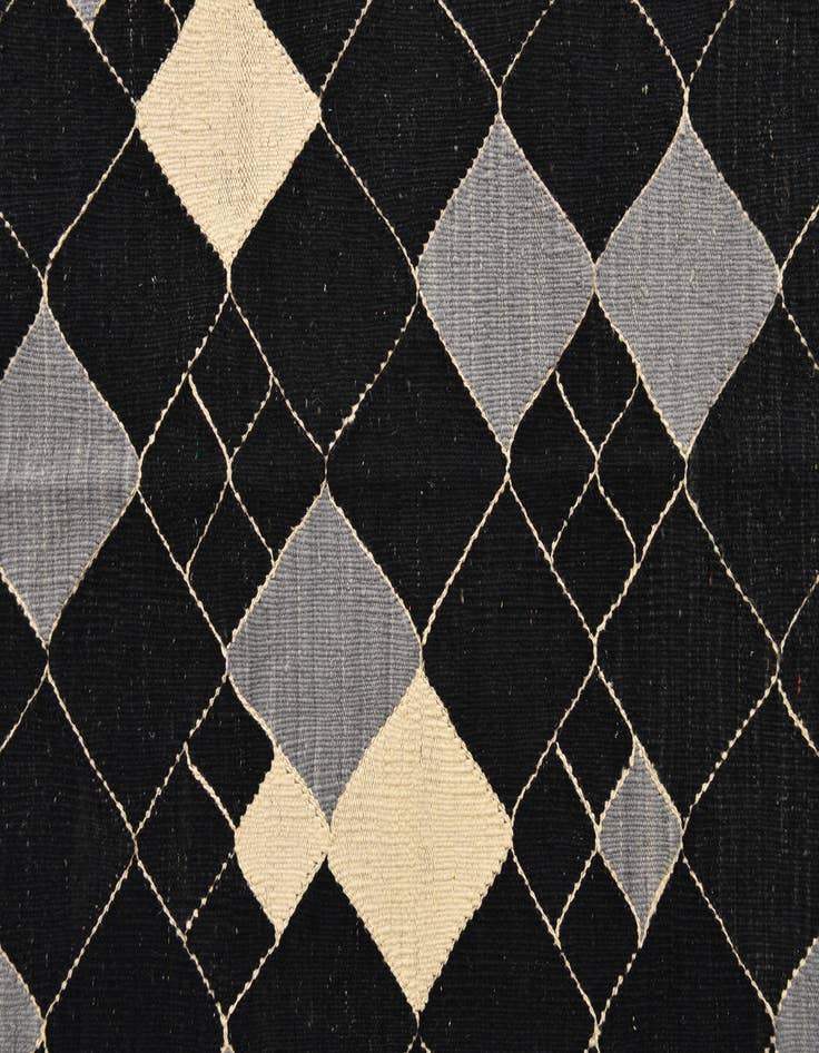 Detail image of  5' 1 x 6' 6  Hand Woven Kilim Modern Wool Rug
