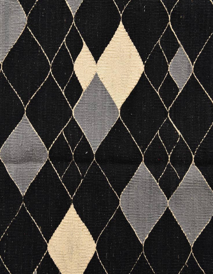 Detail image of  5' 1 x 6' 5  Hand Woven Kilim Modern Wool Rug