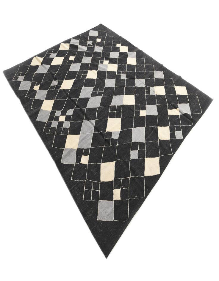 Detail image of  8' 1 x 9' 4  Hand Woven Kilim Modern Wool Rug