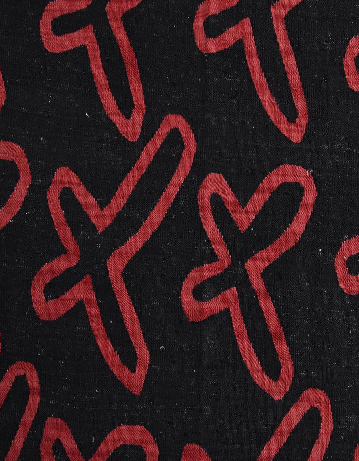 Detail image of  5' 2 x 6' 5  Hand Woven Kilim Modern Wool Rug