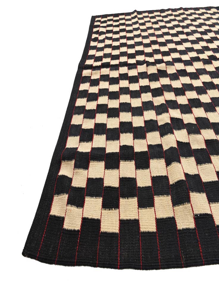 Detail image of  5' 8 x 7' 7  Hand Woven Kilim Modern Wool Rug
