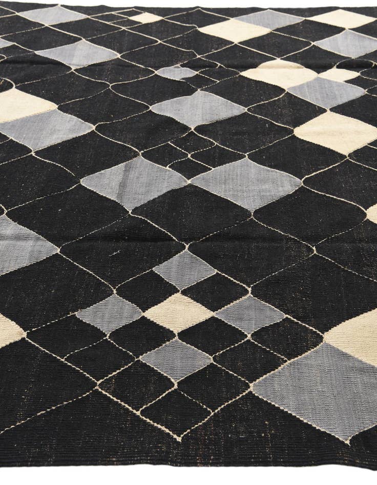 Detail image of  8' 3 x 9' 10  Hand Woven Kilim Modern Wool Rug