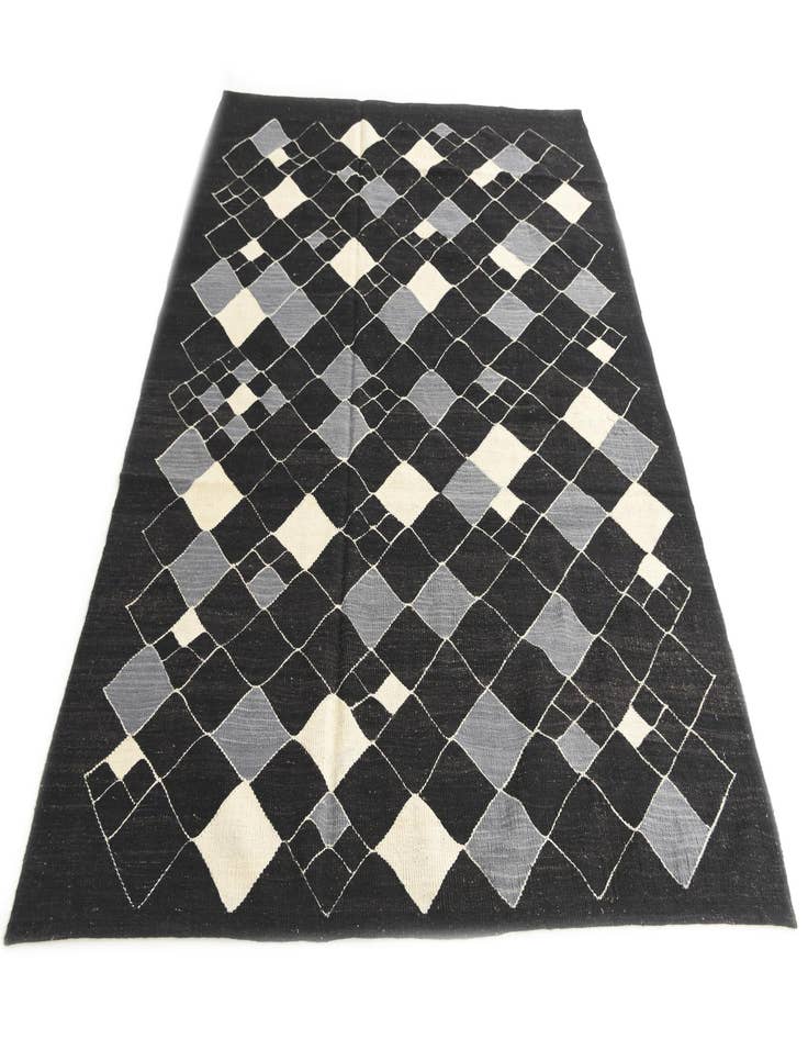 Detail image of  6' 1 x 7' 9  Hand Woven Kilim Modern Wool Rug