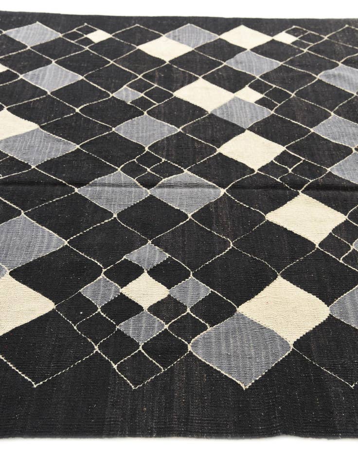 Detail image of  6' 1 x 7' 9  Hand Woven Kilim Modern Wool Rug