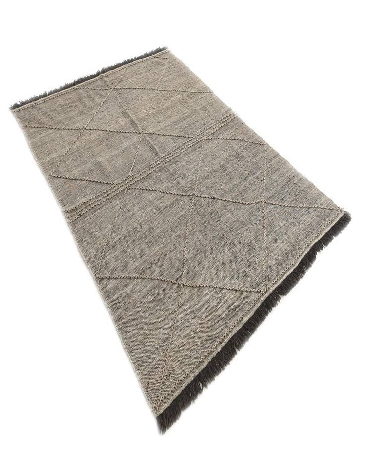 Detail image of  6' x 7' 8  Hand Woven Kilim Modern Wool Rug