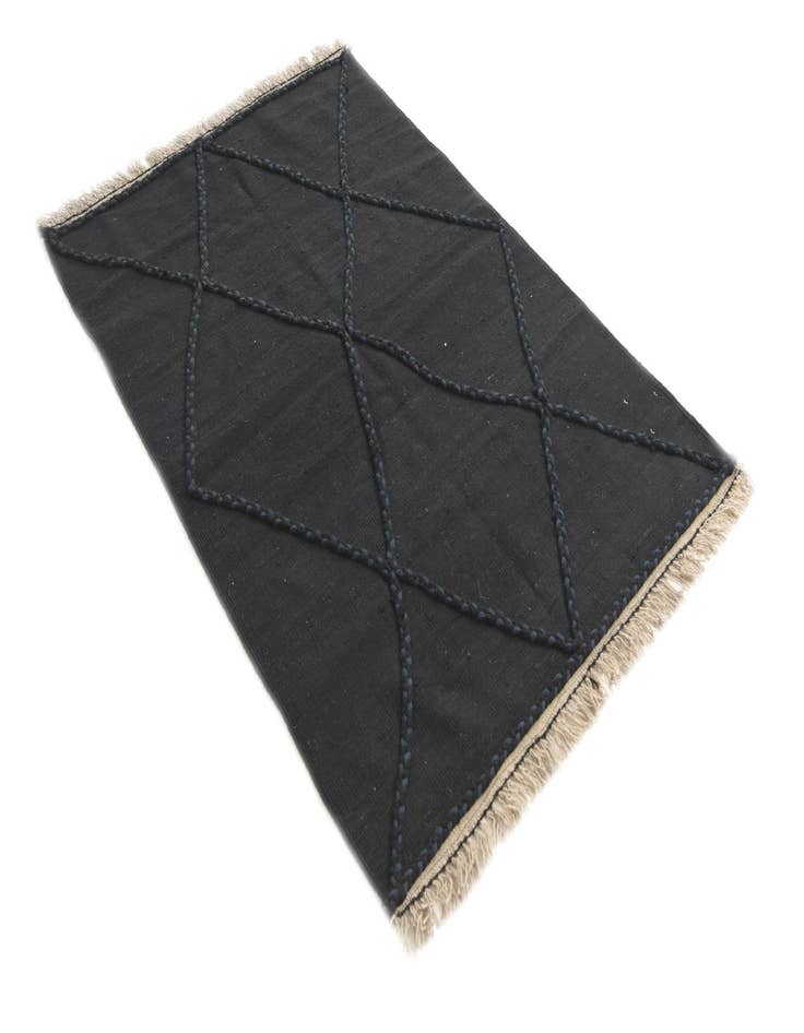 Detail image of  3' 6 x 5' 3  Hand Woven Kilim Modern Wool Rug