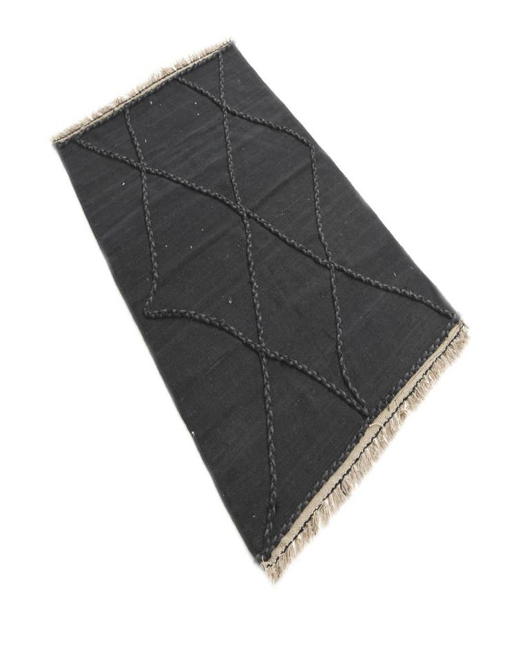 Detail image of  3' 7 x 5' 2  Hand Woven Kilim Modern Wool Rug