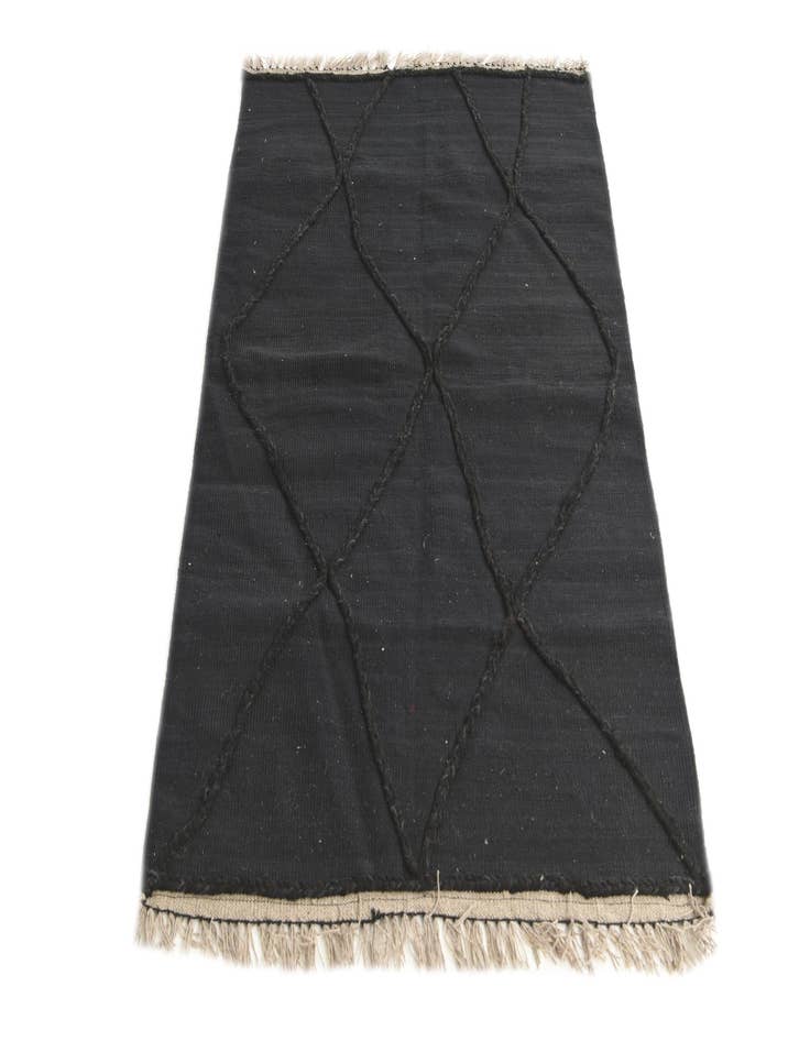 Detail image of  3' 6 x 5' 3  Hand Woven Kilim Modern Wool Rug