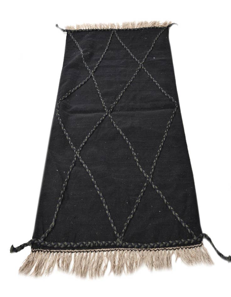 Detail image of  3' 5 x 5' 1  Hand Woven Kilim Modern Wool Rug