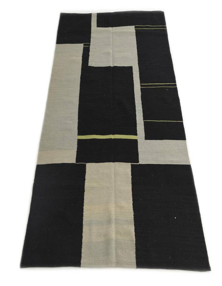 Detail image of  4' 1 x 5' 10  Hand Woven Kilim Modern Wool Rug