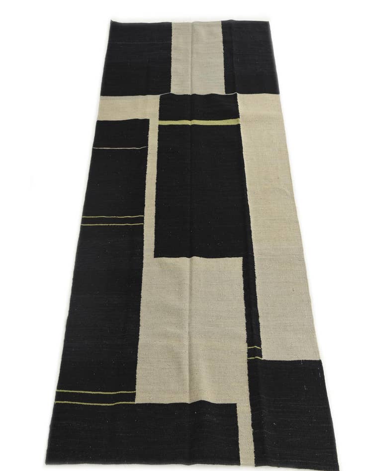 Detail image of  4' x 5' 10  Hand Woven Kilim Modern Wool Rug