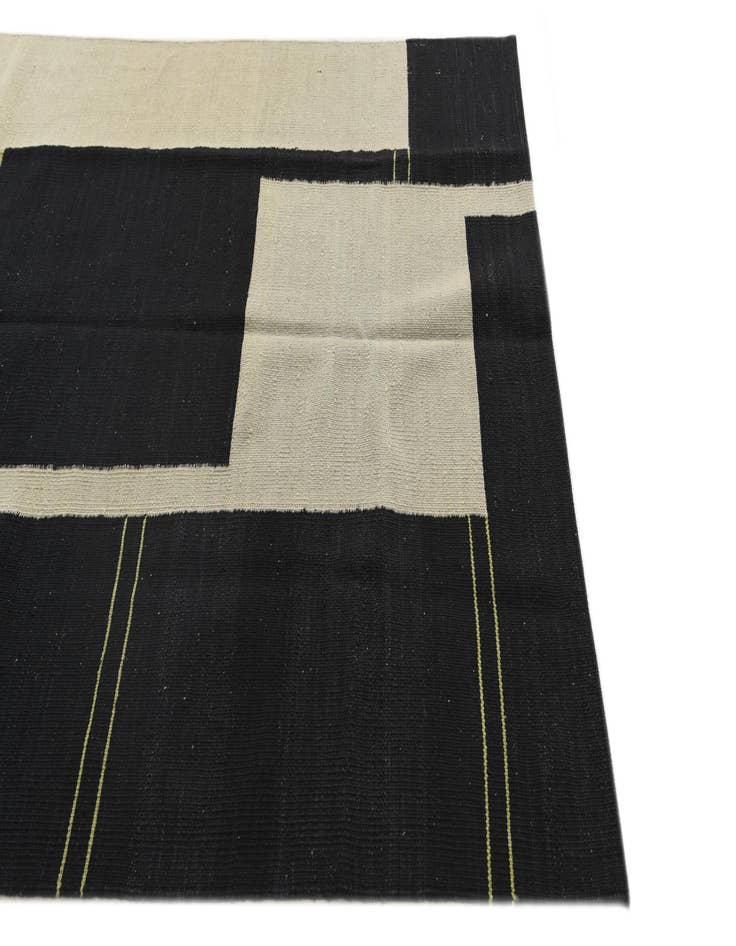 Detail image of  4' x 5' 10  Hand Woven Kilim Modern Wool Rug