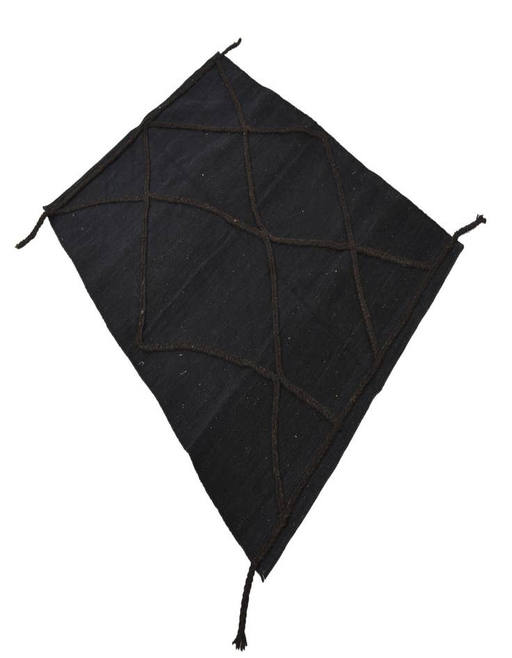 Detail image of  3' 7 x 4' 11  Hand Woven Kilim Modern Wool Rug