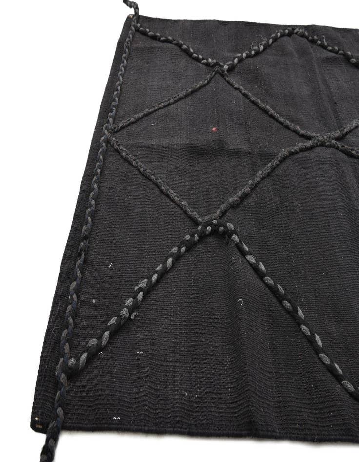 Detail image of  3' 4 x 4' 9  Hand Woven Kilim Modern Wool Rug