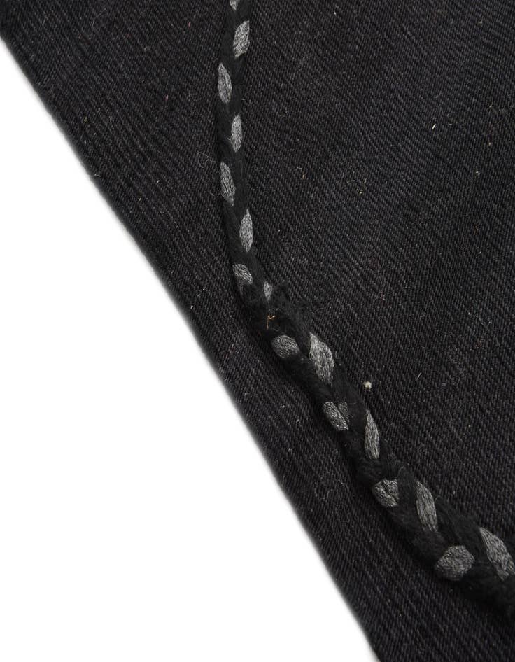 Detail image of  3' 4 x 4' 9  Hand Woven Kilim Modern Wool Rug