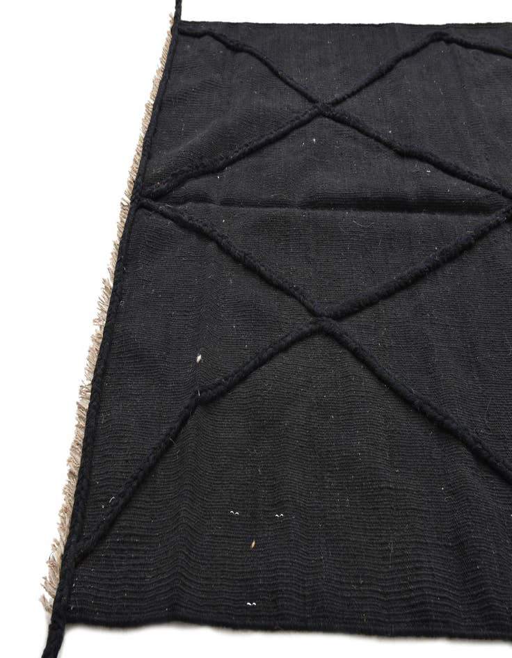 Detail image of  3' 5 x 5'  Hand Woven Kilim Modern Wool Rug