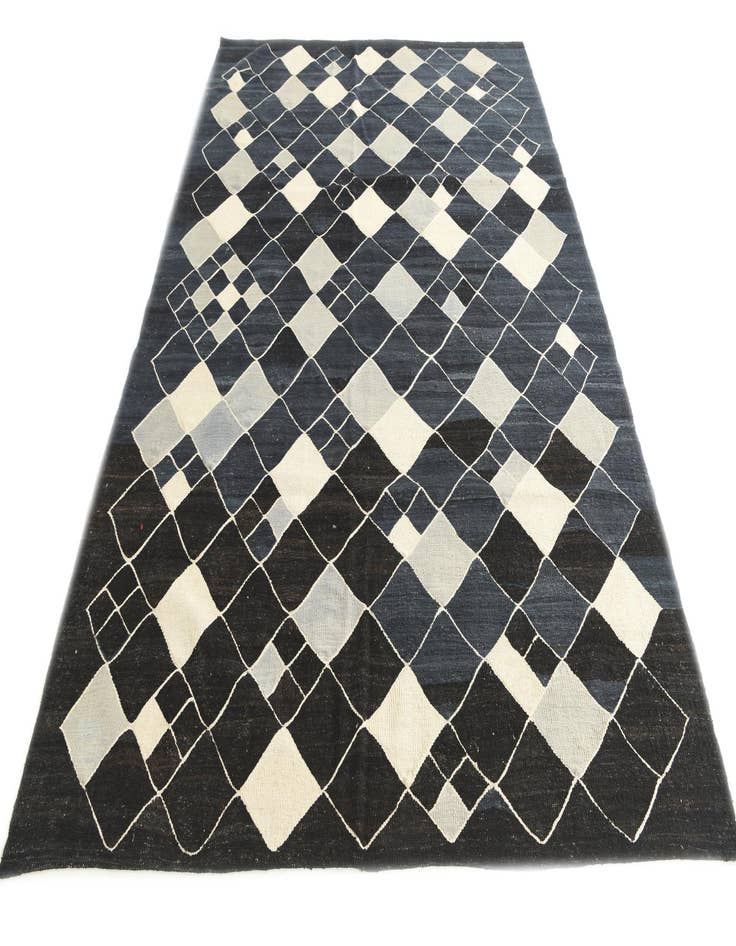 Detail image of  7' 10 x 9' 4  Hand Woven Kilim Modern Wool Rug