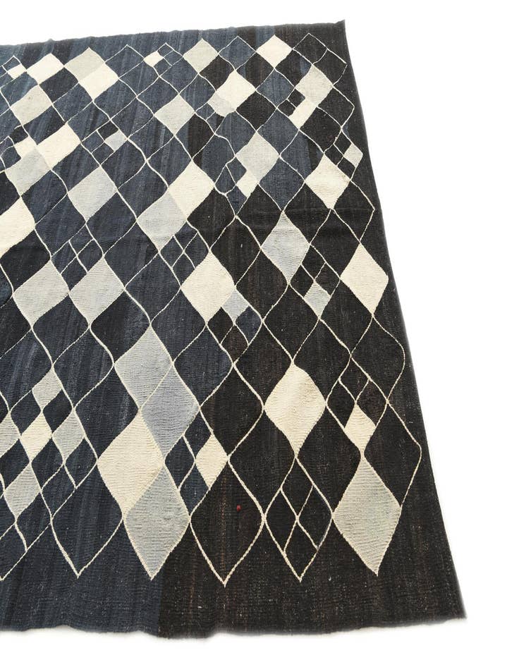 Detail image of  7' 10 x 9' 4  Hand Woven Kilim Modern Wool Rug