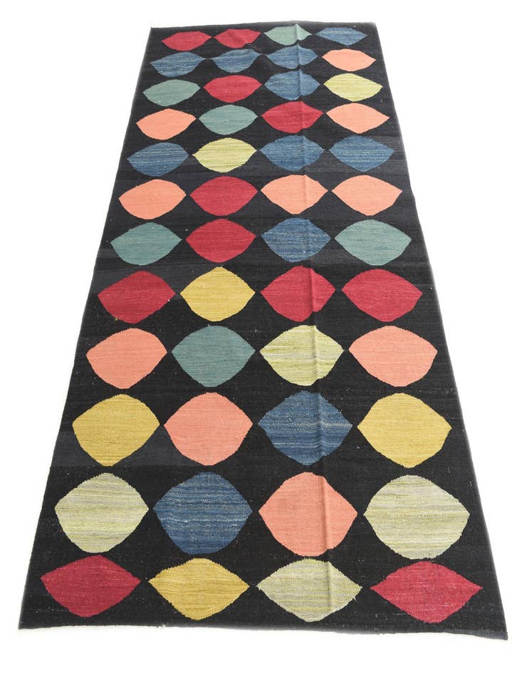 Detail image of  5' 8 x 8'  Hand Woven Kilim Modern Wool Rug