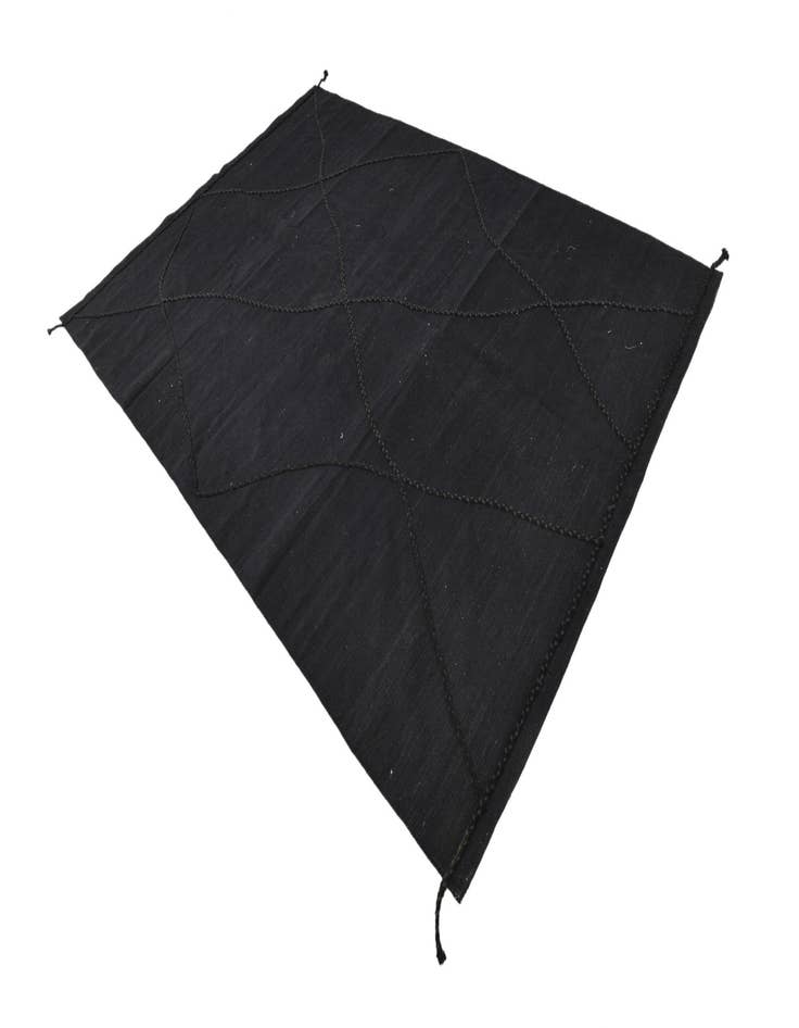 Detail image of  6' 8 x 9' 10  Hand Woven Kilim Modern Wool Rug