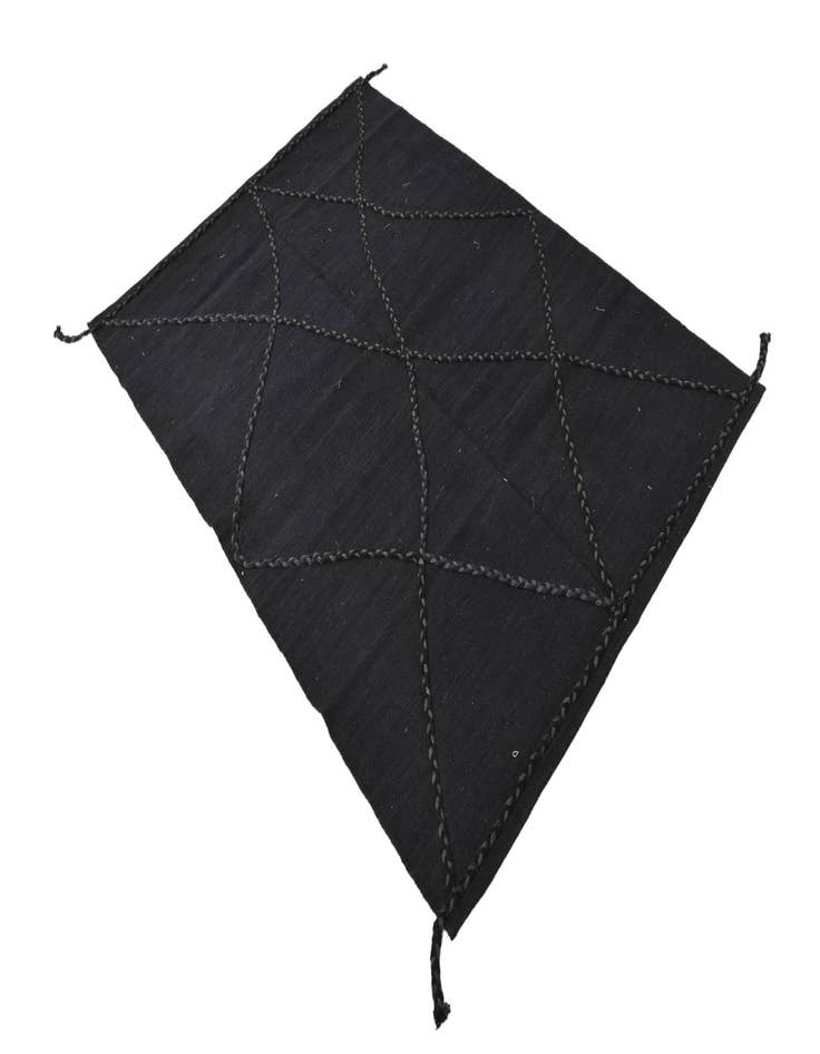 Detail image of  4' 2 x 6' 2  Hand Woven Kilim Modern Wool Rug