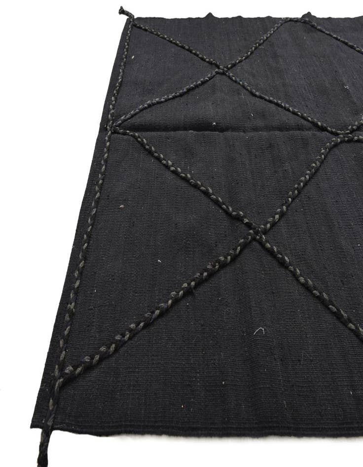 Detail image of  4' 2 x 6' 2  Hand Woven Kilim Modern Wool Rug