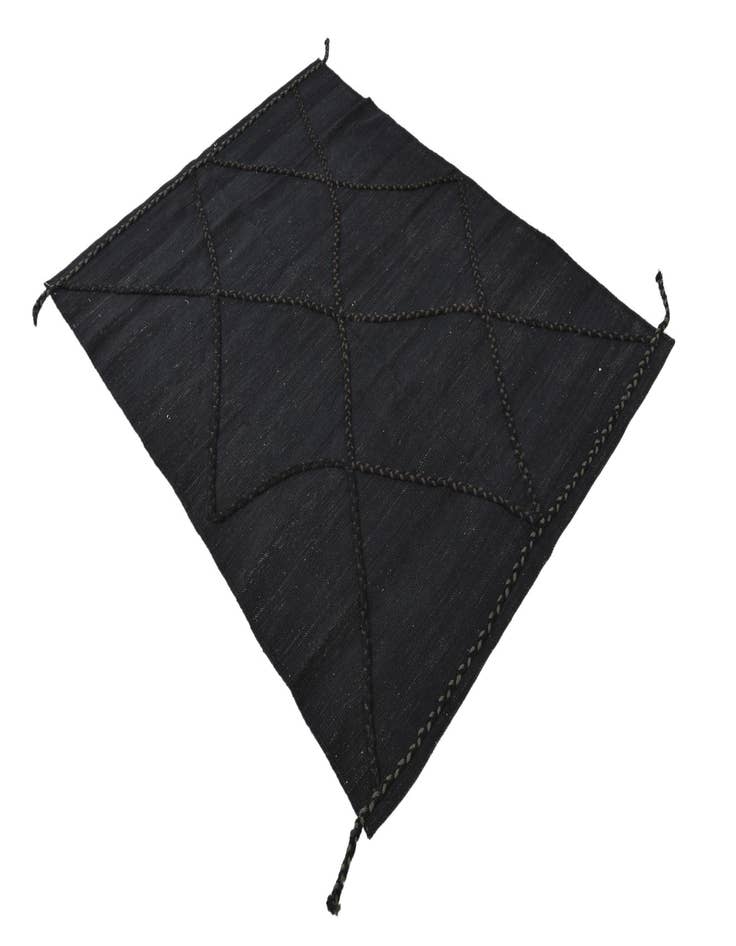 Detail image of  4' 3 x 5' 10  Hand Woven Kilim Modern Wool Rug