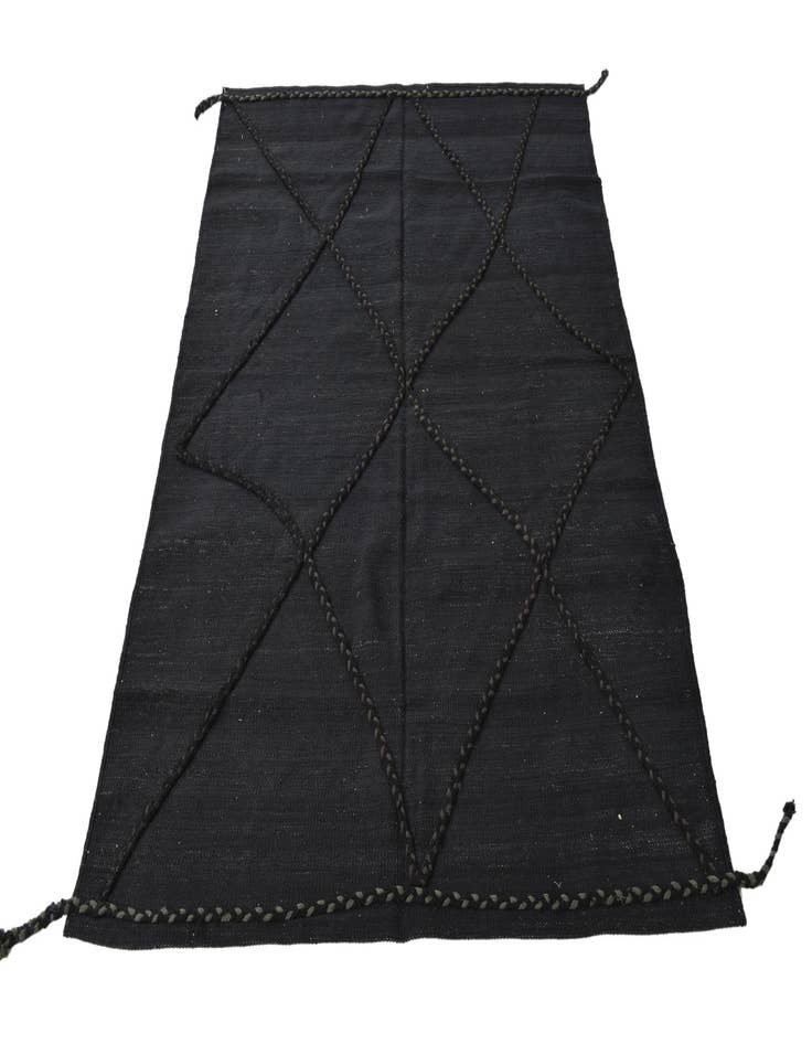 Detail image of  4' 3 x 5' 10  Hand Woven Kilim Modern Wool Rug