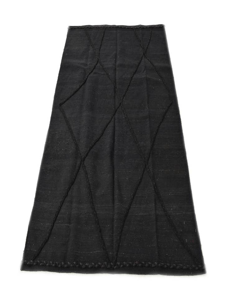 Detail image of  4' 3 x 5' 11  Hand Woven Kilim Modern Wool Rug