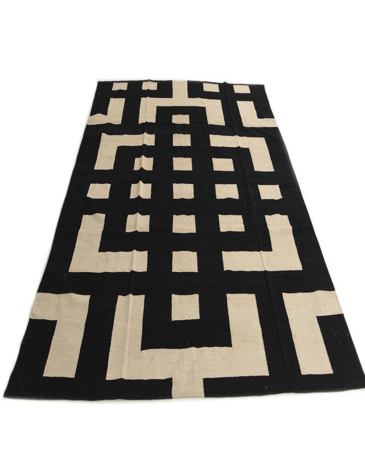 Detail image of  8' 1 x 9' 9  Hand Woven Kilim Modern Wool Rug