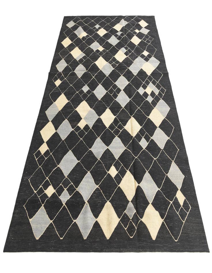 Detail image of  5' 7 x 7' 9  Hand Woven Kilim Modern Wool Rug